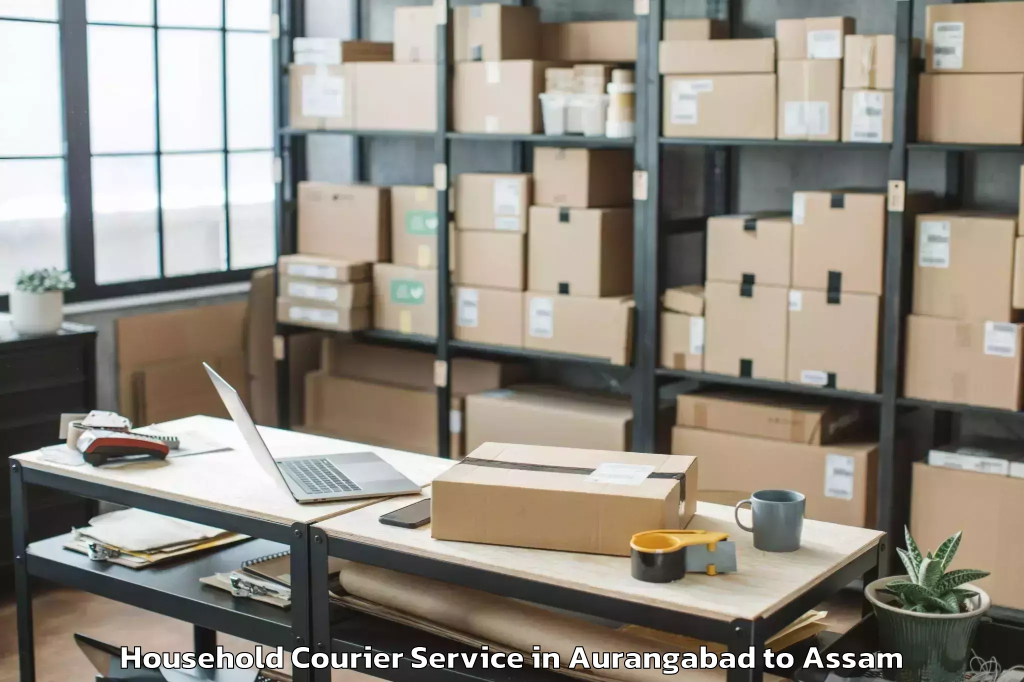 Easy Aurangabad to Nazira Household Courier Booking